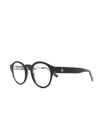 Moncler Ml5122 Round-frame Optical Glasses In Schwarz