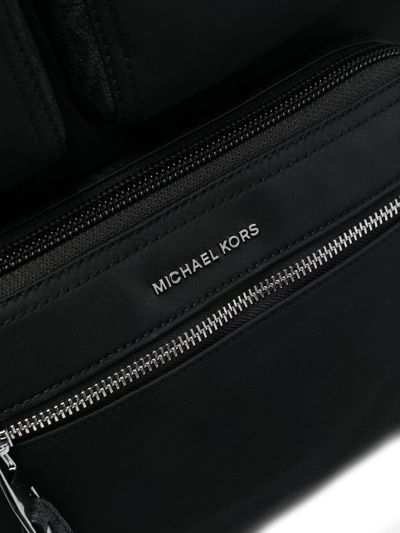 Shop Michael Kors Brooklyn Cargo-pocket Backpack In Schwarz