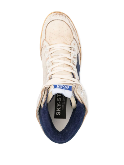 Golden Goose Sky Star Sneakers In Leather And Nylon In Multi