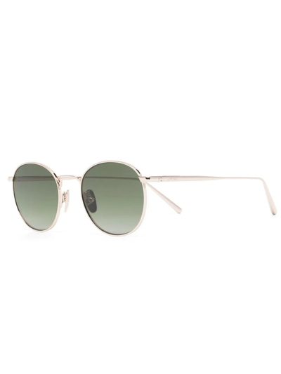 Shop Chimi Gradient-lens Round-frame Sunglasses In Gold
