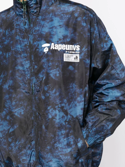 Shop Aape By A Bathing Ape Tie-dye Track Jacket In Blau