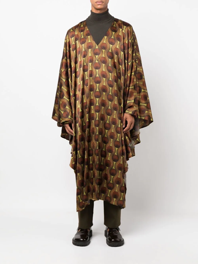 Ozwald Boateng Printed Silk Kaftan In Multi