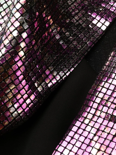 Etro Nan Iridescent Grid Gown In Rosa