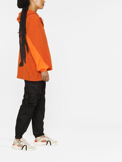 Y-3 Hooded Windbreaker Jacket In Orange