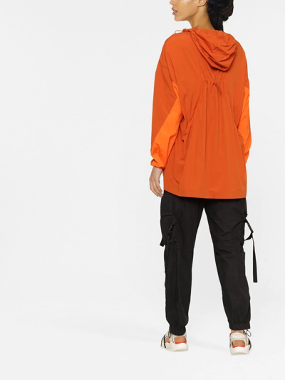 Y-3 Hooded Windbreaker Jacket In Orange