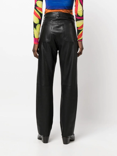 Shop 3x1 Sabina Leather Trousers In Schwarz