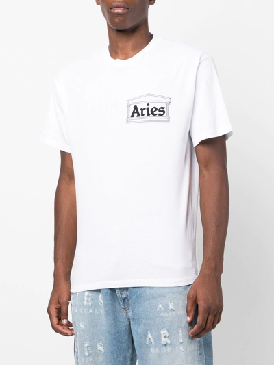 Shop Aries 'i'm With ' T-shirt In Weiss