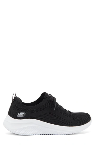Skechers Ultra Flex 3.0 Sneaker In Black/ White