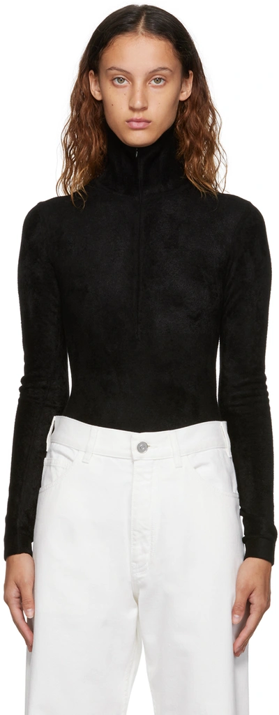 Alaïa Wool-blend Turtleneck Sweater In 995 Noir Alaia