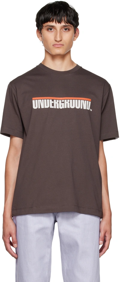 Shop Etudes Studio Brown Wonder Underground T-shirt