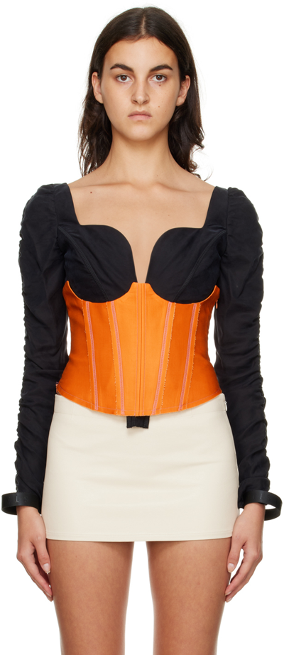 Miista Orange Vera Corset In Orange