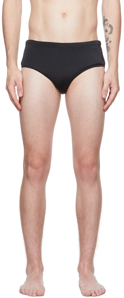 Shop Dsquared2 Black Be Icon Swim Briefs In 010 Black/white