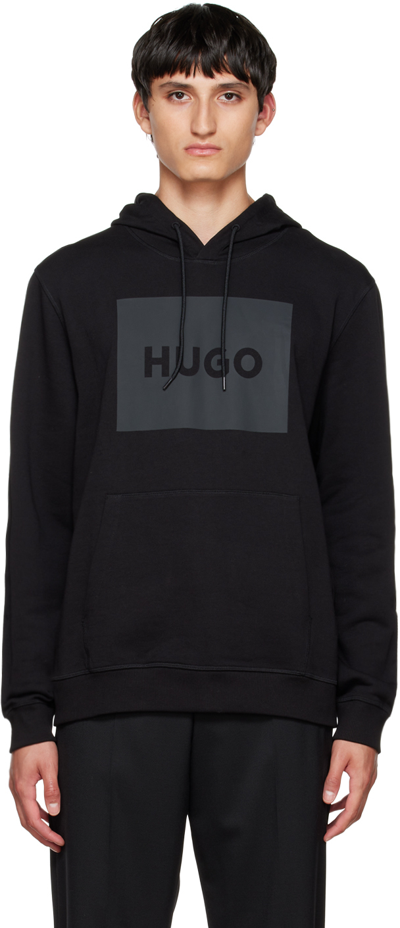 Shop Hugo Black Duratschi Hoodie In 2 Black