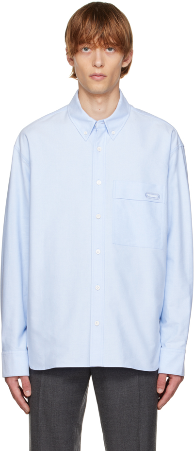 Shop Solid Homme Blue Minimal Shirt In 567l Blue