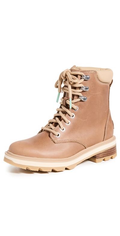 Shop Sorel Lennox Lace Up Boots In Ceramic/canoe