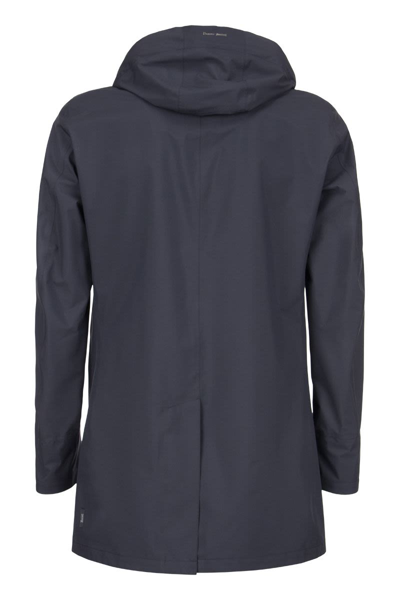 Shop Herno Carcoat Laminar - Waterproof Jacket In Navy Blue