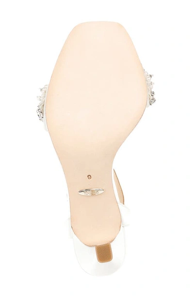 Shop Badgley Mischka Kate Ankle Strap Sandal In Soft White