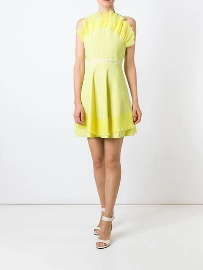 Giamba Ruffled Cady Mini Dress - Yellow In Yellow