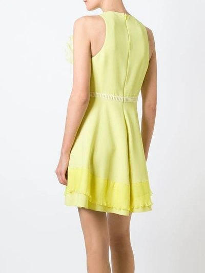 Giamba Ruffled Cady Mini Dress - Yellow In Yellow