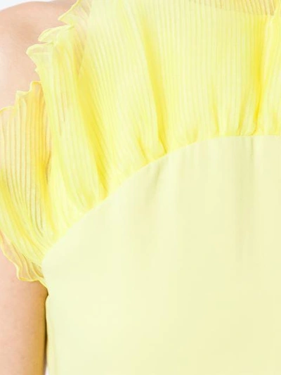 Giamba Ruffled Cady Mini Dress - Yellow In Yellow