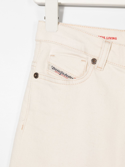 Shop Diesel Wide-leg Jeans In White