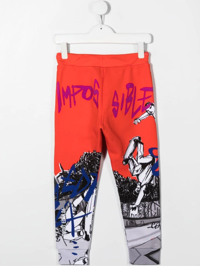 Dsquared2 Teen Graphic-print Leggings In Orange