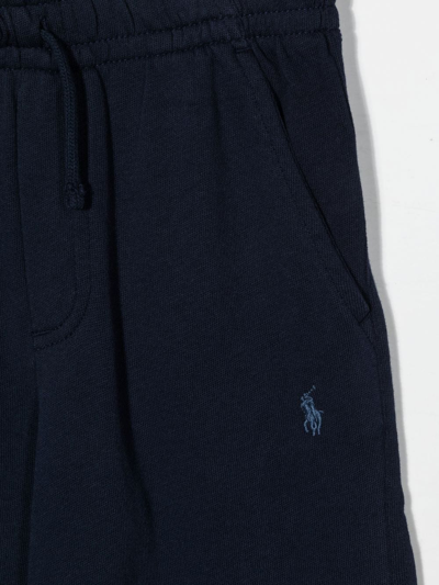 Polo Ralph Lauren Embroidered-logo Track Pants In Blue