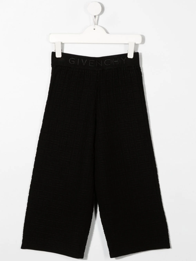 Shop Givenchy Logo-waistband Straight-leg Trousers In Black