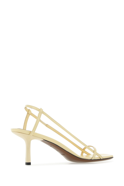 Neous Cream Leather Merga Sandals In Neutral