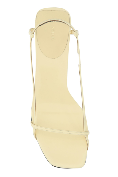 Neous Cream Leather Merga Sandals In Neutral