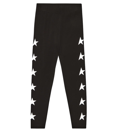 Shop Golden Goose Printed Cotton-blend Leggings In Black/white