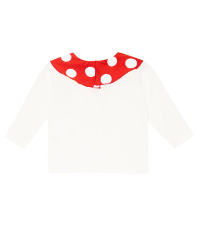 Stella Mccartney Mushroom-print Long-sleeved Cotton-jersey T-shirt 3-36 Months In White