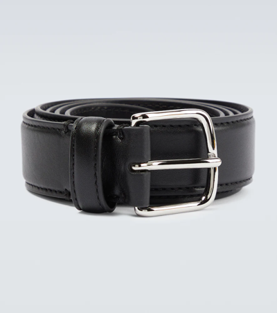 The Row Classic Leather Belt In Black Pld