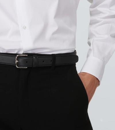 The Row Classic Leather Belt In Black Pld