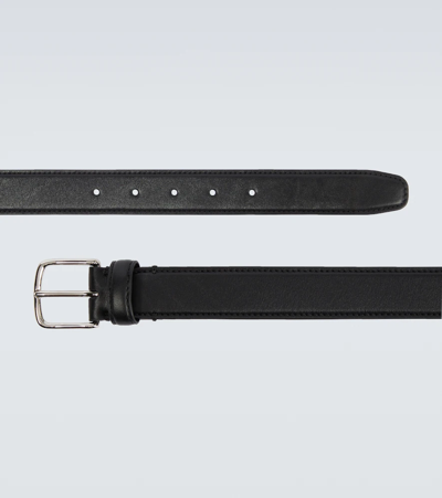 The Row Classic Leather Belt In Black Pld