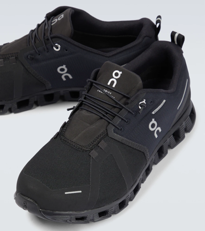 Shop On Cloud 5 Waterproof Running Shoes In All Black