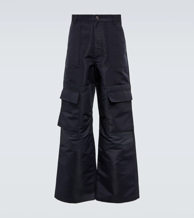 Shop Acne Studios Patchwork Cargo Pants In Dark Blue