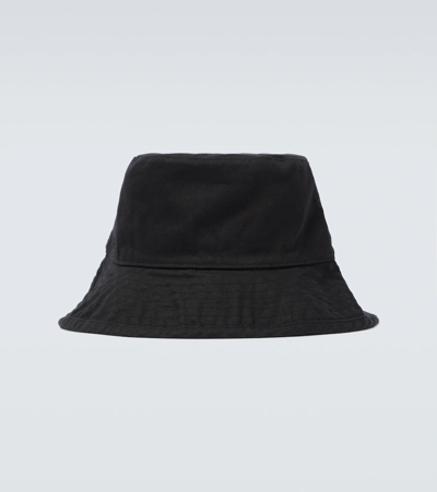 Shop Acne Studios Cotton Twill Bucket Hat In Black
