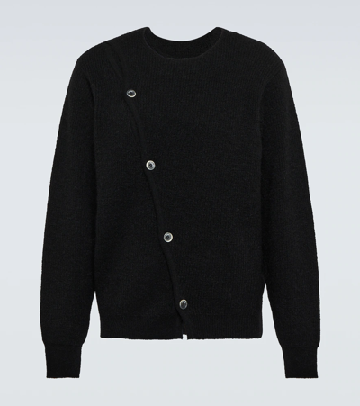 Shop Jacquemus Le Cardigan Pau Asymmetric Cardigan In Black