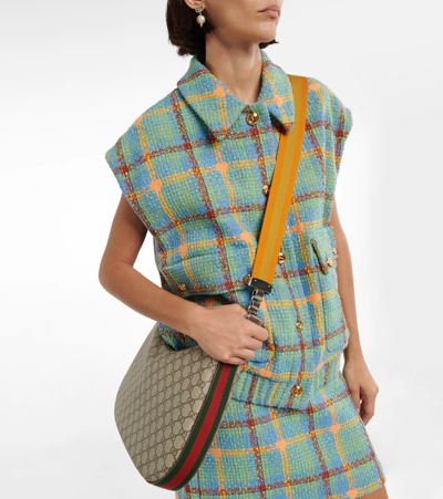 Shop Gucci Attache Large Shoulder Bag In B.e/n.ac/vrv/pap.s.p
