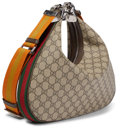 Shop Gucci Attache Large Shoulder Bag In B.e/n.ac/vrv/pap.s.p