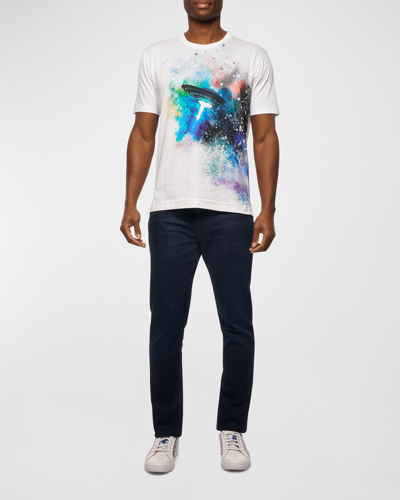 Shop Robert Graham Men's Explosive Ufo Graphic T-shirt In White