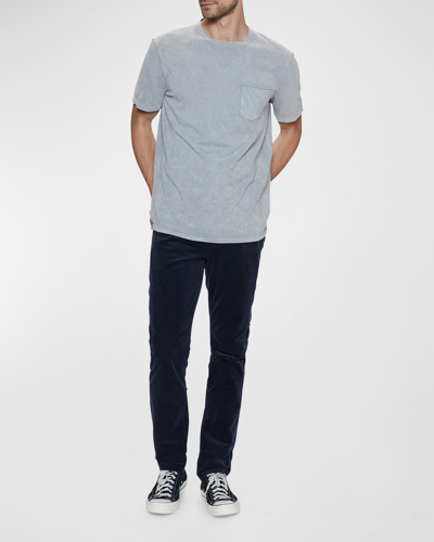 Paige Men's Lennox Slim Micro-corduroy Pants In Deep Anchr
