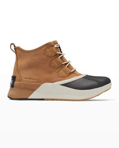 Sorel Kid's Out N About Waterproof Grip-strap Boots, Toddler/kids In Taffy Black