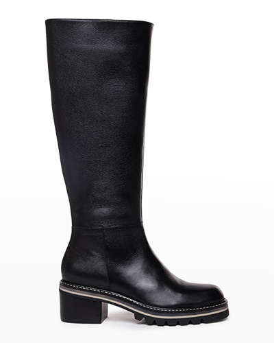 Shop Bernardo Susana Calfskin Tall Riding Boots In Black