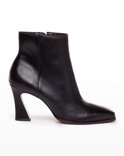 Shop Bernardo Bowery Calfskin Ankle Booties In Black