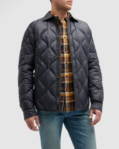 Shop Rag & Bone Men's Dane Icon Padded Shirt Jacket In Black