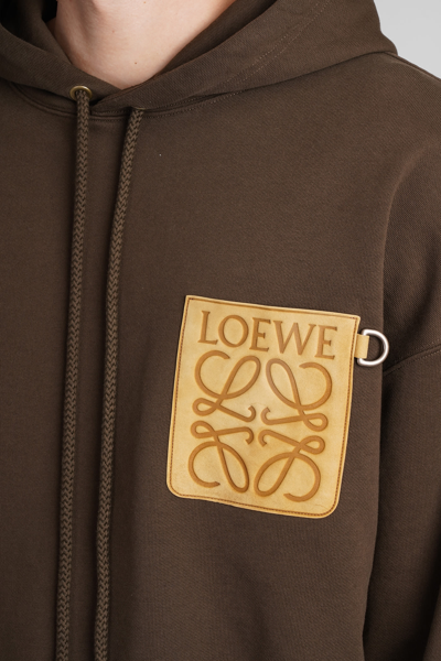 Shop Loewe Sweatshirt In Green Cotton