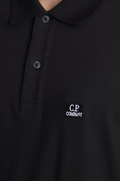 Shop C.p. Company Polo In Black Cotton