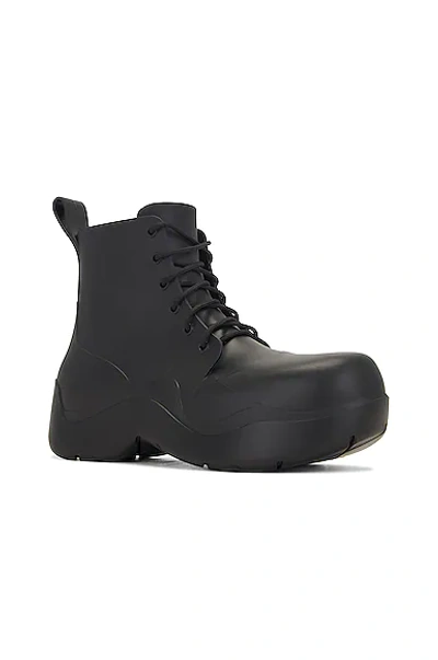 Bottega Veneta Puddle Lace-up Ankle Boots In Black